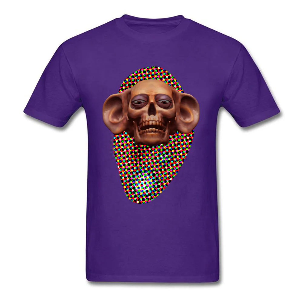 Deejay Skull Pure Cotton Tops Shirt for Men Casual T Shirts comfortable Hip Hop O Neck Tops Tees Short Sleeve Top Quality Deejay Skull purple