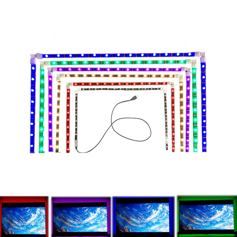 

Mini 5V TV Back Light LED USB RGB RF 18 Key Family Atmosphere Light Strip DIY Light 30LEDS/m