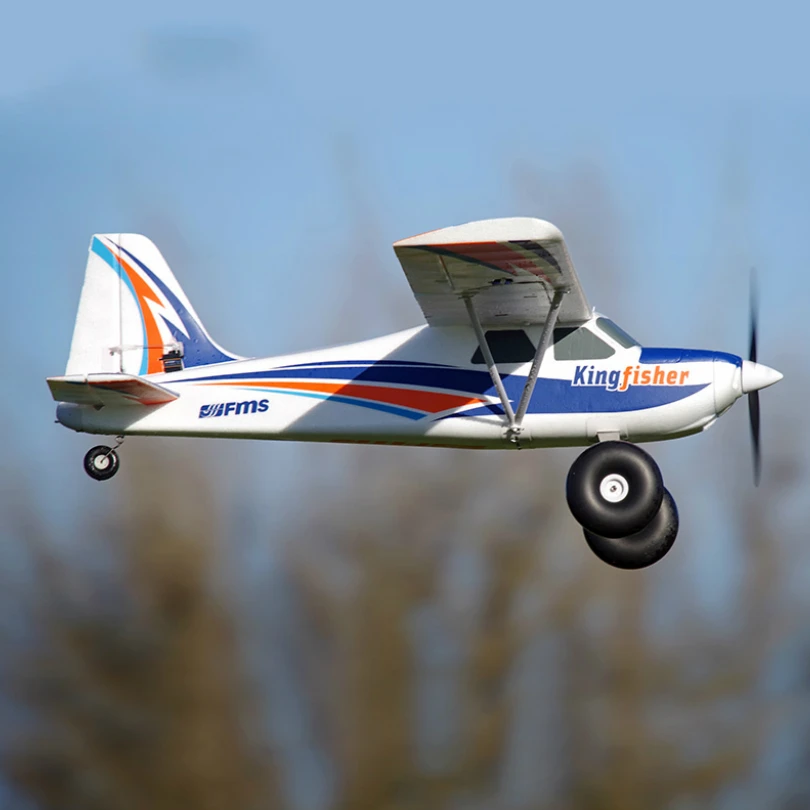 Радиоуправляемый самолет FMS 1400 мм Kingfisher тренер для начинающих водный самолет 3S 5CH с закрылками плавает лыжи PNP модель самолета авион