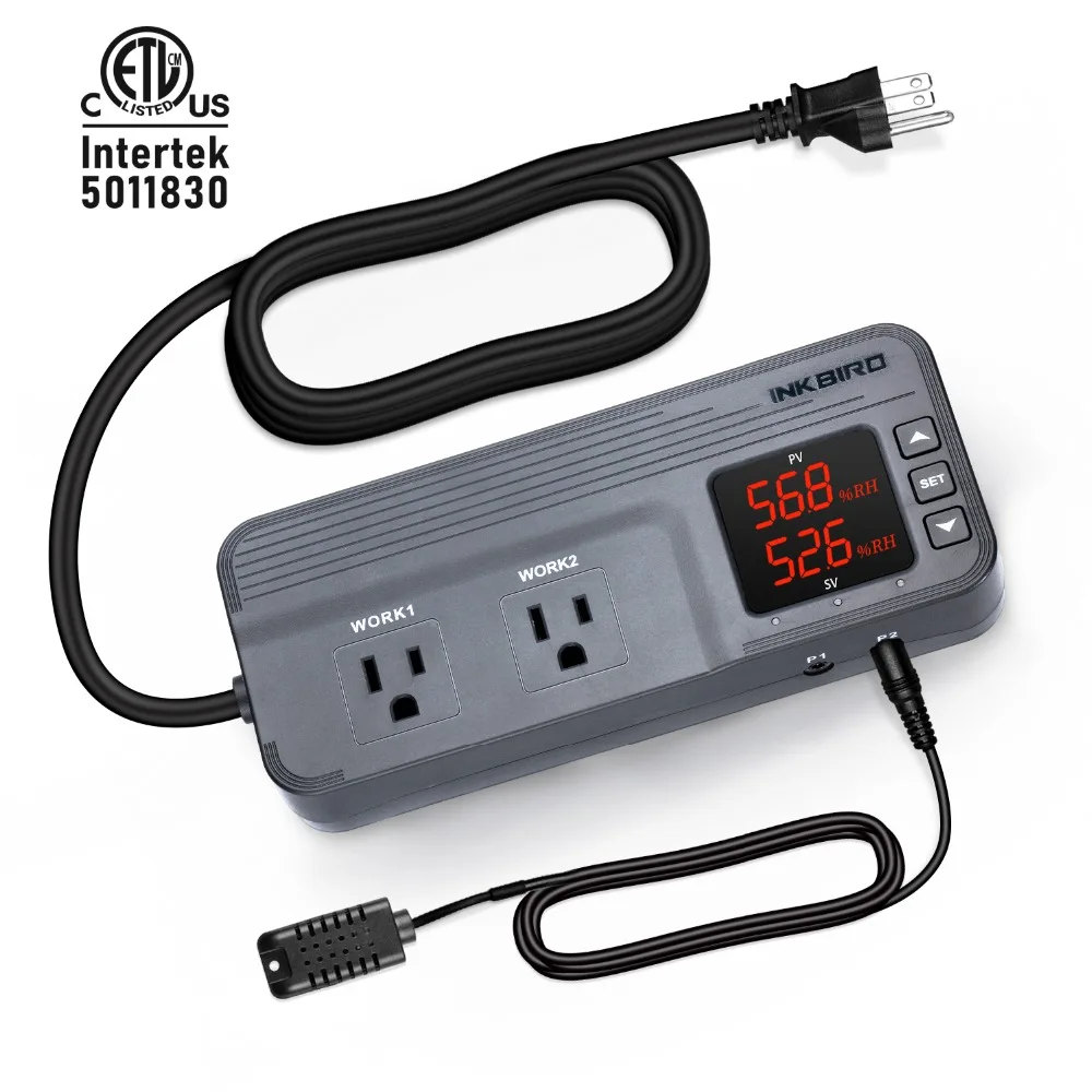 

Inkbird ITC-608T 1800W Digital Humidity Controller Electronic Thermostat Switch Indoor Outdoor Meter Weather Station