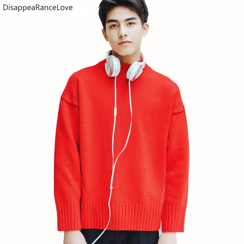 DRL Свежий зимний мужской свитер свободный водолазка для влюбленных мужчин модный стиль толстый свитер верхняя одежда Тепловые Пуловеры