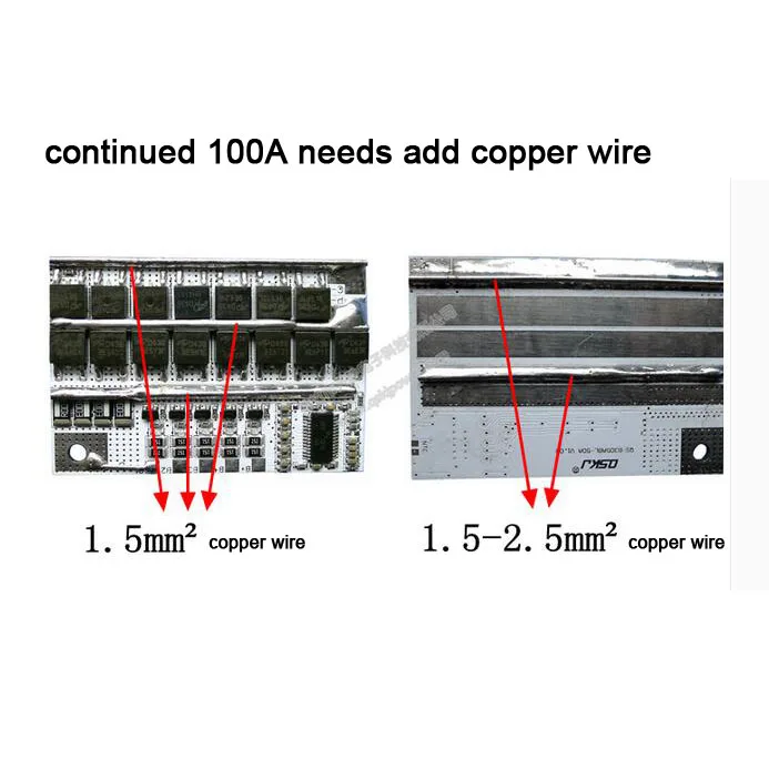 3S 4S 5S 100A BMS с балансом литий-ионная полимерная плата для защиты аккумулятора PCB плата для зарядки 11,1 В 14,8 в 18,5 в 3,7 в 3 4 5 ячеек