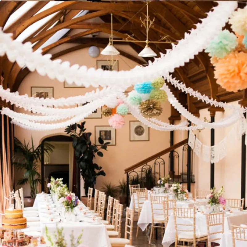 

3 Meters Four Leaf Clover Paper Garlands Wedding Party Home Decoration Beautiful Bunting Craft Supplies Baby Shower Accessories