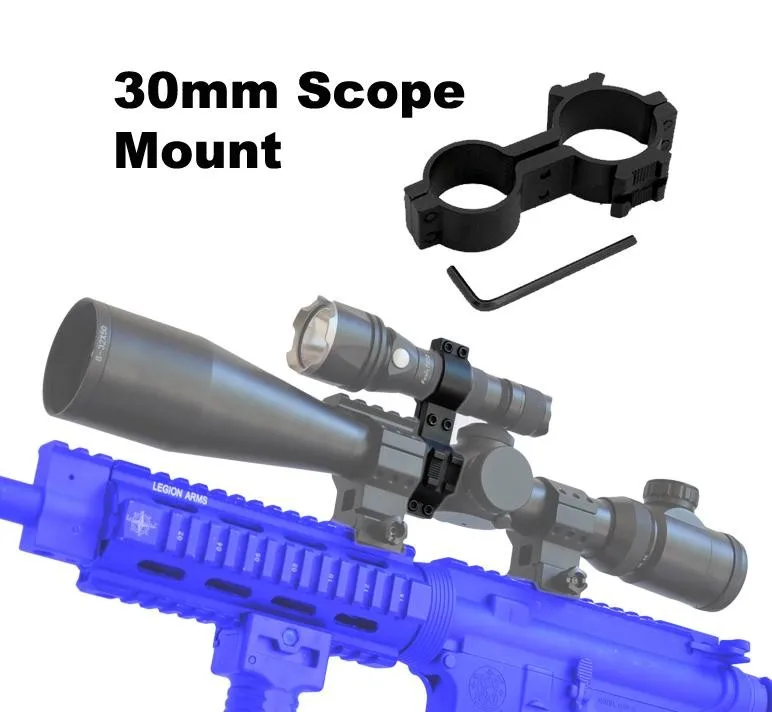 Universal 25.4mm+30mm Dual Barrel Ring Hole Large 8-shaped mount For Rifle Flashlight With Side Rail RL2-0020-4