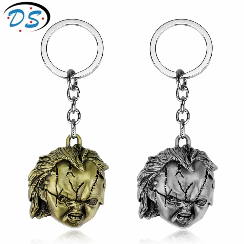 

Horror Movie Seed of Chucky Keychain Metal Key chain Key ring Men's Personalized Car Key Chains Chaveiro