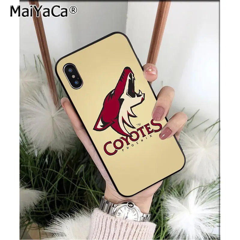 Мягкий высококачественный чехол для телефона MaiYaCa Phoenix Coyotes из ТПУ для мобильных телефонов Apple iPhone 8 7 6 6S Plus X XS MAX 5 5S SE XR