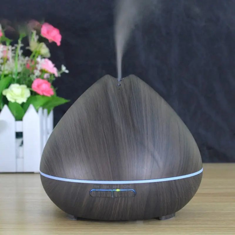 

400ml Aroma ESSential Oil Diffuser Ultrasonic Air Humidifier with Wood Grain 7 Color Changing LED Lights for Office Home Bedroom