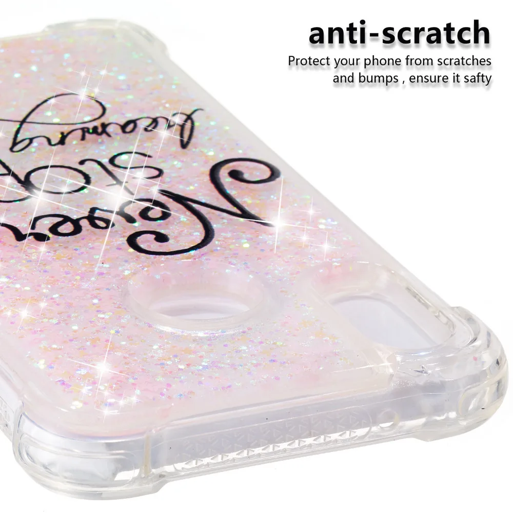 Patterned Liquid Bling Glitter Silicone Case Quicksand Cover For Huawei P20 Lite P10 Lite Nova 2i Shockproof Capa For P Smart P8(4)