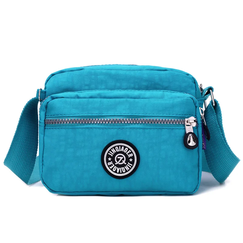 Женская сумка на плечо, водонепроницаемая нейлоновая милая сумка-мессенджер, женские сумки, маленькая сумка через плечо, сумка-тоут на молнии, Летний стиль, Bolsa - Цвет: Небесно-голубой