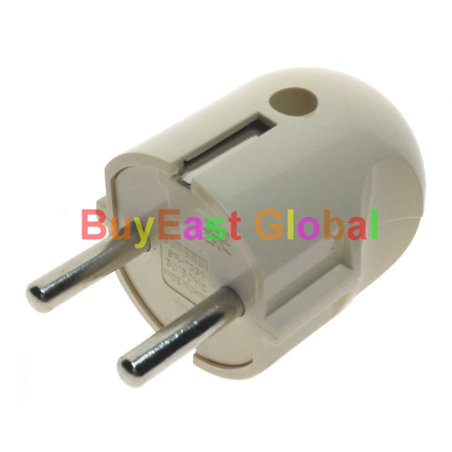 Schuko French German EU ø4.8mm Pin DIY Rewireable Power Plug 250V 16A 2 PCS