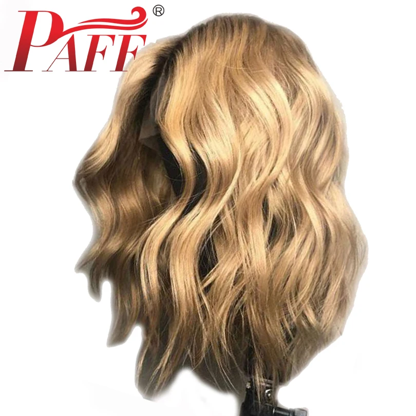 

PAFF 13*4 Lace Front Human Hair Wigs 150% Density 1B27 Honey Blonde Body Wave Brazilian Remy Hair Bleached Knots With Baby Hair