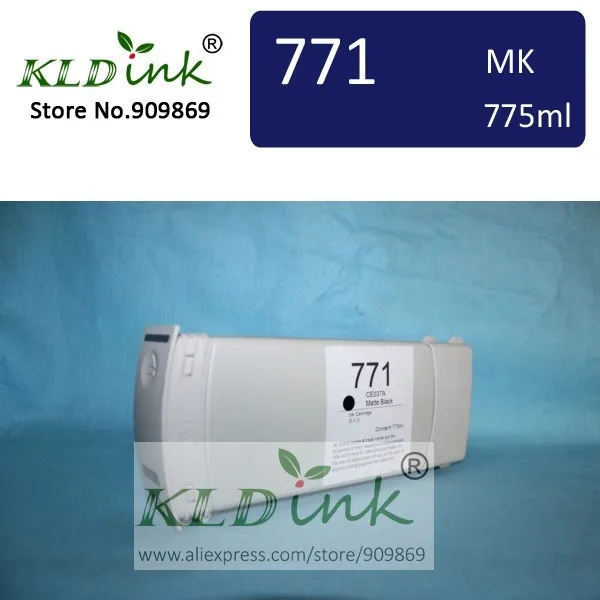 

Совместимый 771 CE037A матовый черный пигментный картридж для дизайна Z6200