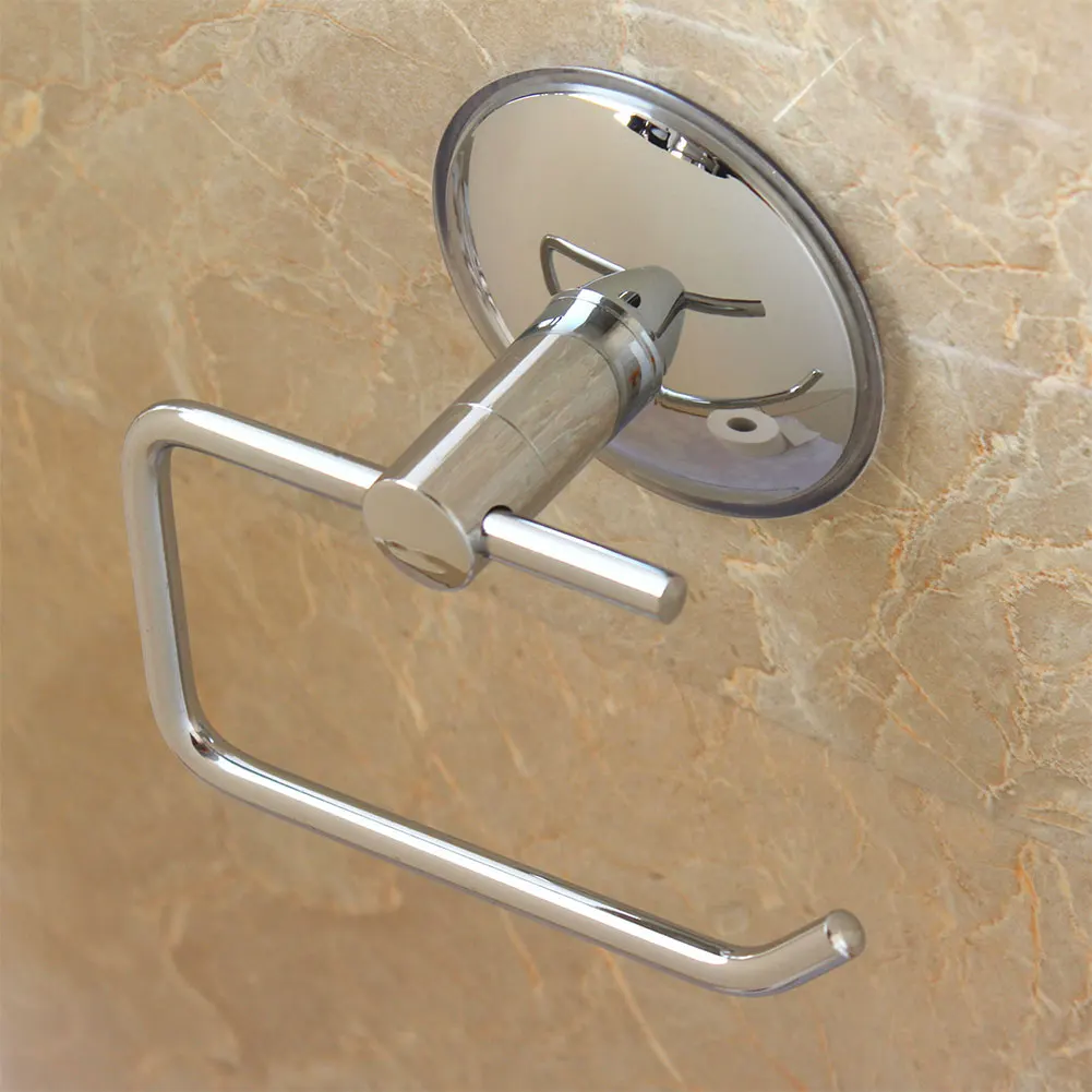 Без сверления присоска отель прочный Туалет Кухня серебро из нержавеющей стали практичная настенный держатель для ванной комнаты ванной