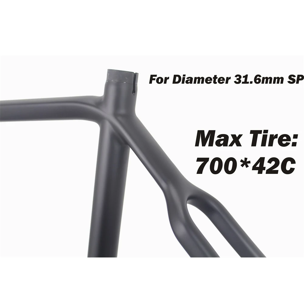 Cheap Freeshipping DENGFU  new carbon cyclocross Max Tire 42C  disc brake gravel bike frame CX535 3
