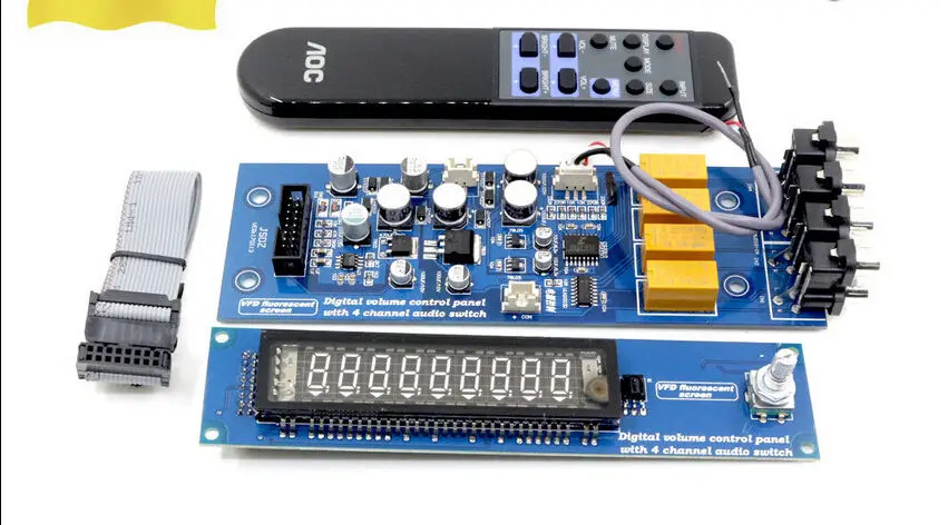 Assembeld PGA2311U Remote Preamplifier Board With VFD Display 4 Ways Input Assembeld PGA2311U Remote Preamplifier Board With VFD Display 4 Ways Input