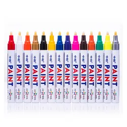 12 Цветов Перманентный маркер водоотталкивающие чернила маркером красочные из металлизированного стекла маркер для Граффити ручки товары