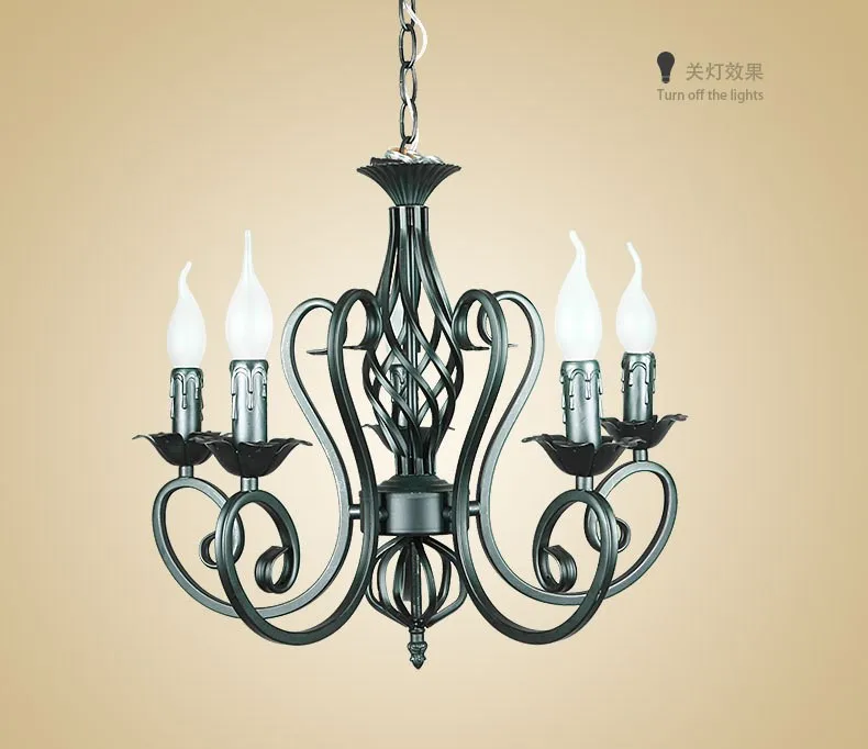 For-Foyer-living-room-bedroom-dinning-room-use-modern-vintage-5-arms-classical-Iron-matt-black (2)