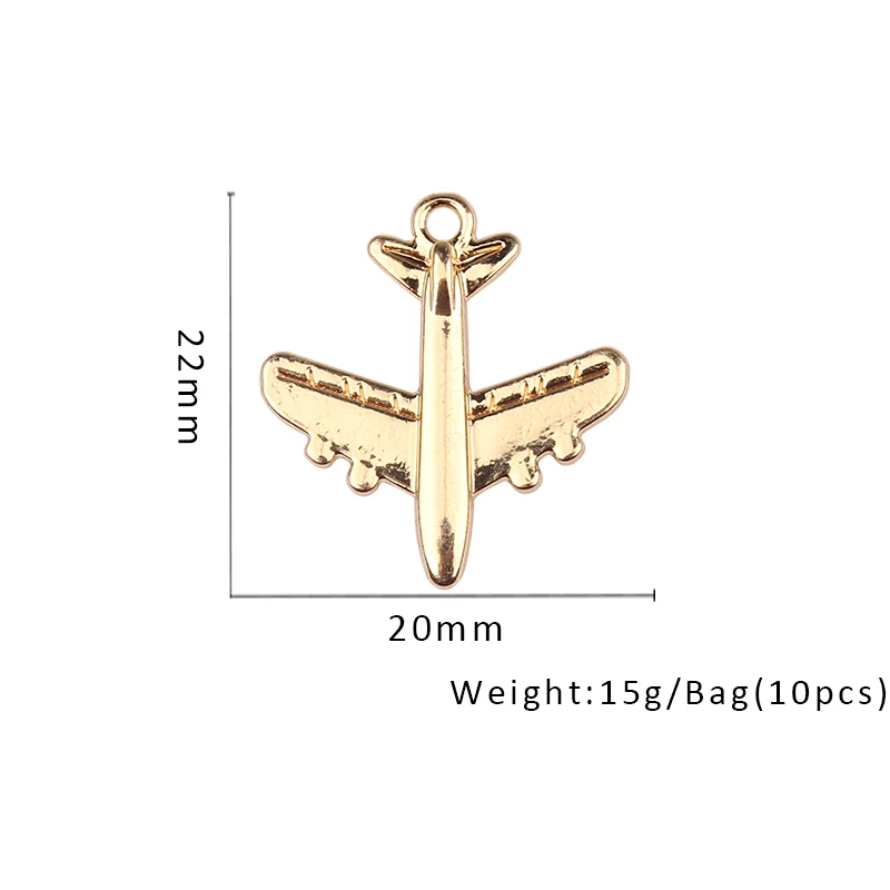 10 шт./лот, подвески из цинкового сплава, полые, золотые, космический корабль, астронавт, 3D самолет, ракеты, подвески, подвески для рукоделия, аксессуары для изготовления ювелирных изделий - Окраска металла: 1