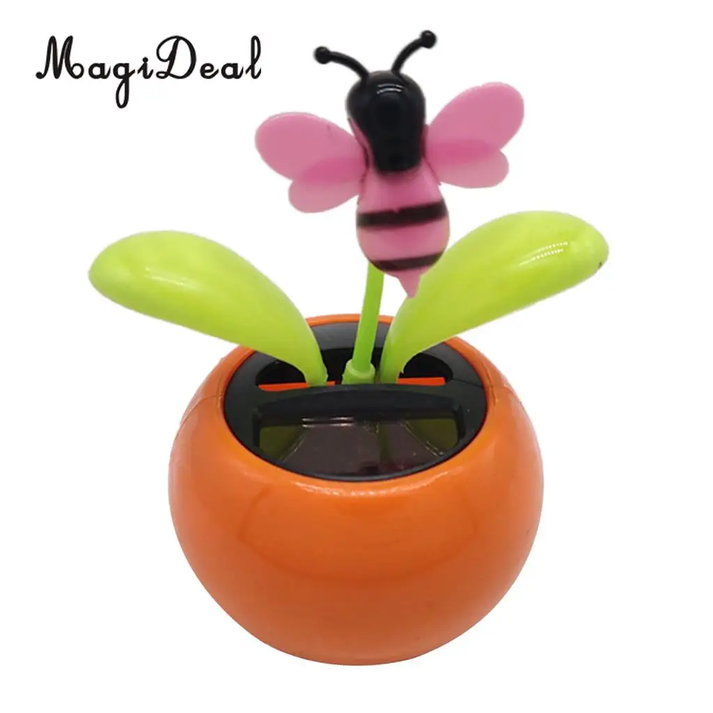 Solar Powered Insect Flower Sunflower Dancing Swing Doll   Toy Home Decor Car Ornament Flowerpot Figure Gifts