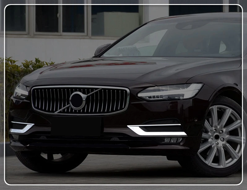 ABS Chrome Front Fog Light Lamp Cover Trim 2pcs For Volvo S90 2017-2019