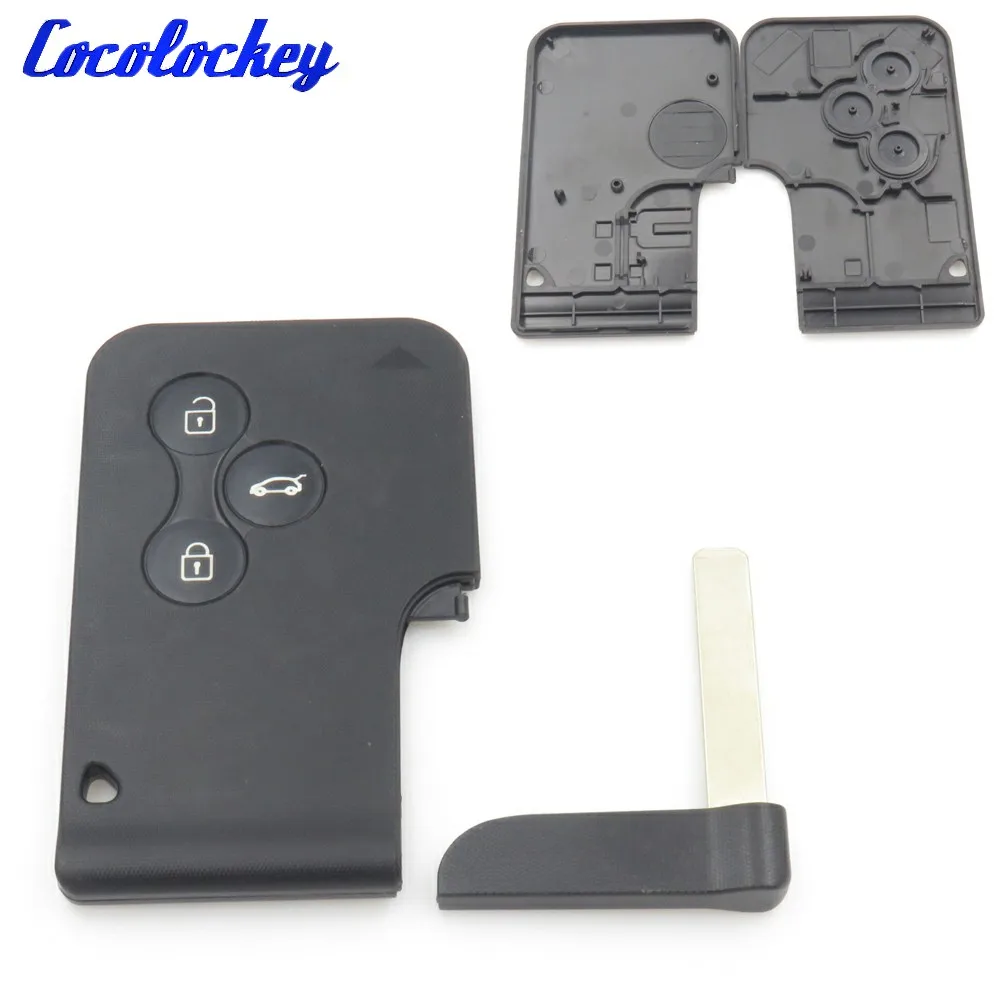 Cocolockey Replacement Key Card Shell Cover for Renault Megane Scenic 3 Button Case Key Cardin Cocolockey Replacement Key Card Shell Cover for Renault Megane Scenic 3 Button Case Key Cardin