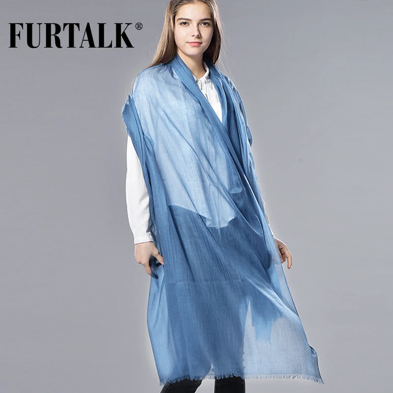 FURTALK 100% Кашемир Шарф Плед Роскошные Женщины Весна Длинный Платок Кашемира