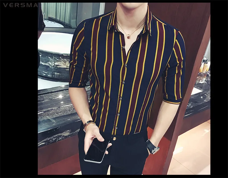 Stripe Shirt Men PU27 – iawear