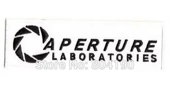 

Portal Game Aperture Laboratories White Embroidered baseball cap Applique LOGO Cosplay Iron On Patch Emo Goth Punk Rockabilly