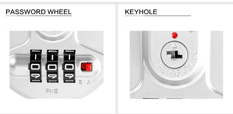 TSA Resettable Round 3 Digit Combination Lock Travel Luggage Suitcase Code Padlock 8