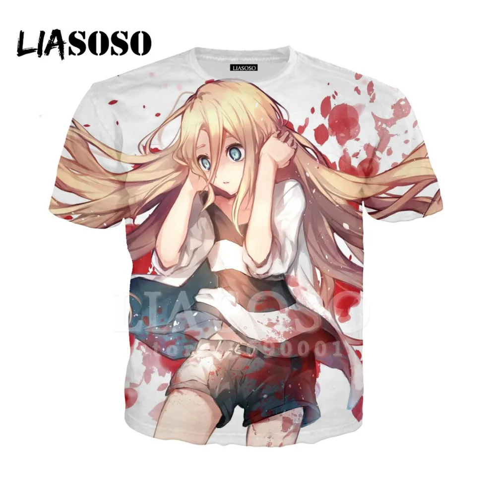 

LIASOSO 3D Print Women Men Anime Angels of Death Rachel Gardner Cute Tshirt Summer T-shirt Hip Hop Pullover Short Sleeve X1296