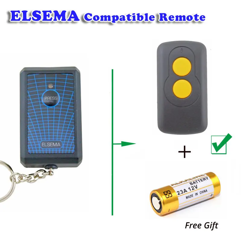 

Elsema 27.145MHz FMT201/FMT301/FMT401 Compatible Garage/Gate Remote Control