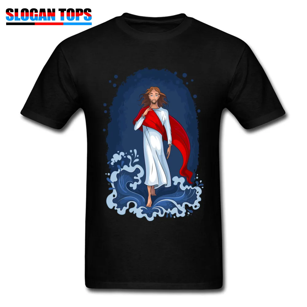 Man T Shirts spray jesus18912Y Normal Tops T Shirt 100% Cotton Fabric Crew Neck Short Sleeve Gift T-shirts NEW YEAR DAY spray jesus18912Y black