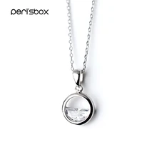 Peri'sbox Клируотер вдохновил кулон ожерелье для женщин 925 пробы серебряные подвески кубический цирконий круг кулон ожерелье s