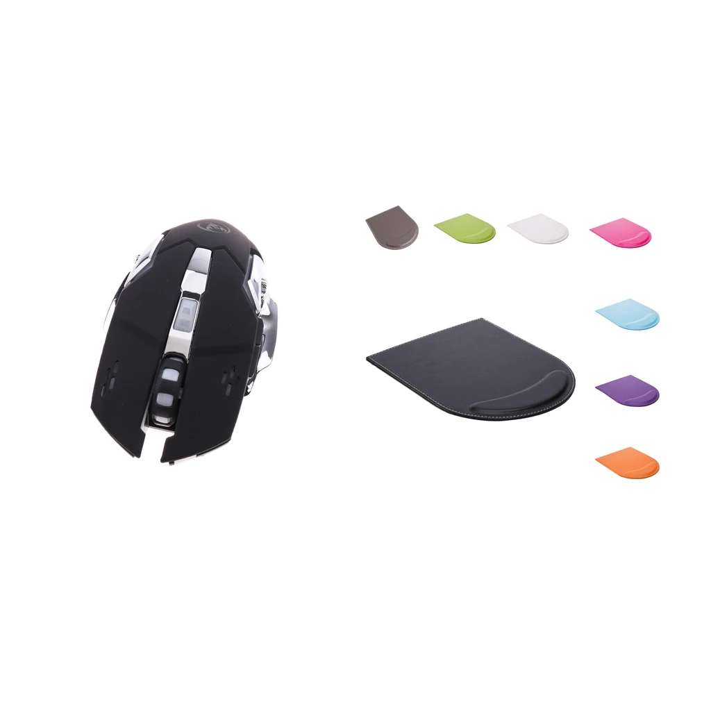 Rechargeable Comfort Wireless Gaming Mouse + Mouse Pad Non Slip Mice Pad
