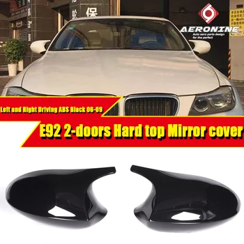 

For BMW E92 Hard Top Sedan Side Mirror Cover Cap 1M Add on style 2-Pcs ABS Gloss Black 3 Series M3 Look 1:1 Replacement 2006-09