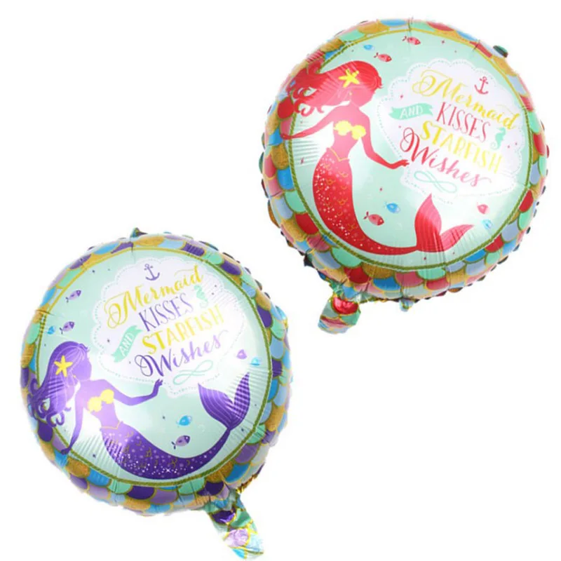 

5 Pcs/lot Cute 18inch Mermaid Foil Balloons Kids Toys for Birthday Party Hawaii party decorations Party Supplies Balloons