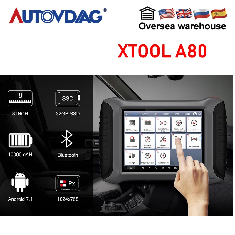 Оригинальный инструмент XTOOL A80 для авторемонта Программирование