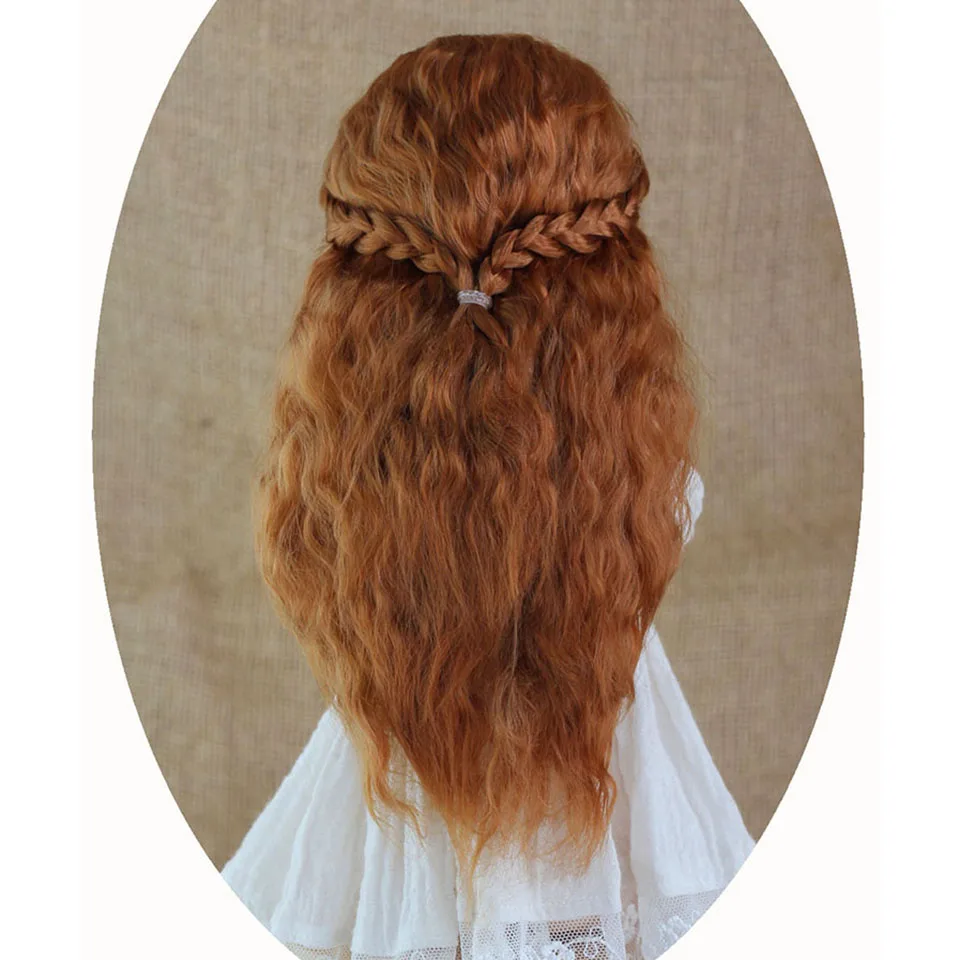 BJD/SD кукла девушка лес среднего разделения вьющиеся волосы как мгновенная лапша имитация парик мохера аксессуары