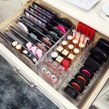 

M 3 Size New Brush Lipstick Holder Makeup eye shadow Organizer Clear Acrylic Cosmetic Makeup Tools Storage Box Case C197
