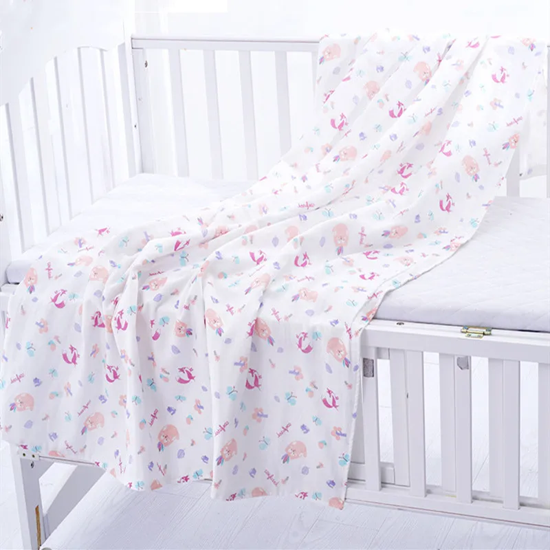 Baby Blanket Four layer Etamine Newborn Boys Girls Bath Towel Super