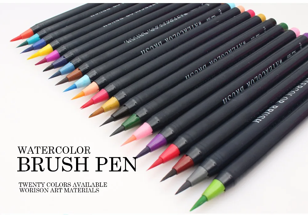 20pcs watercolor brush pen3