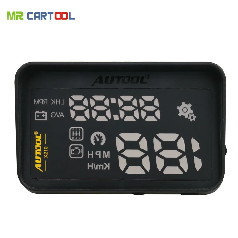 

AUTOOL X210 obd hud Car styling Universal Car hud head up display speedometer Smart Digital car speedometer OBD2 Interface