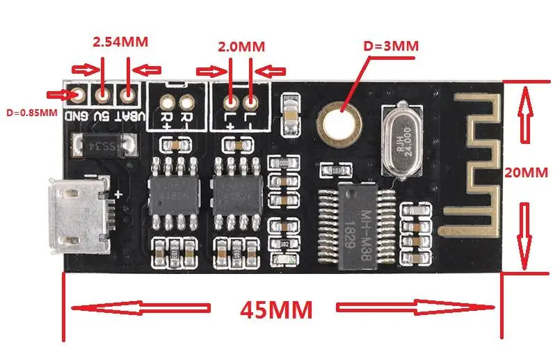 WAVGAT MH-MX8 беспроводной Bluetooth MP3 аудио приемник плата BLT 4,2 mp3 декодер не допускающий потерь комплект