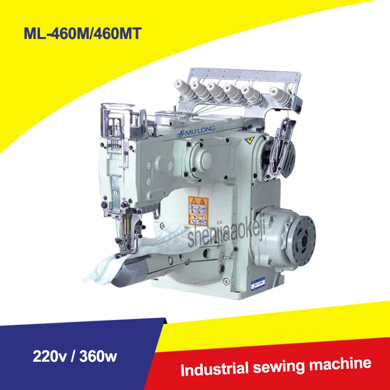 Автоматическое электроэнергии для промышленных швейных машин ML-460M/460MT прямые цилиндровые 4-ходовые иглы 6-нить швейная машина 220 В 360 Вт 1 шт
