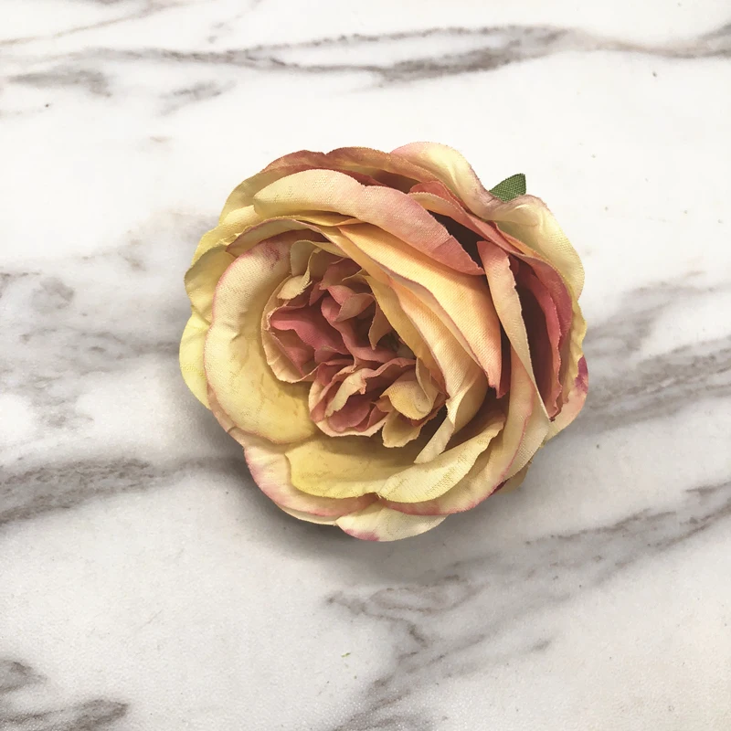YOOROMER 5 шт. искусственный шелк французская роза цветочный поддельный цветок организовать стол ромашка свадебные цветы Декор вечерние аксессуары Флорес - Цвет: orange