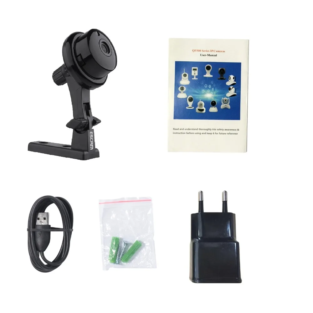 ESCAM Q6 кнопка Wi Fi мини ip камера для дома 1.0MP HD 720 P Onvif 2 4 P2P охранного видеонаблюдения