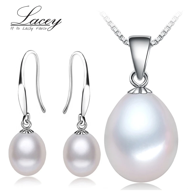 

Bridal freshwater pearl jewelry set women 925 silver,genuine natural pearl set jewelry mother trendy pendant girlfriend gifts