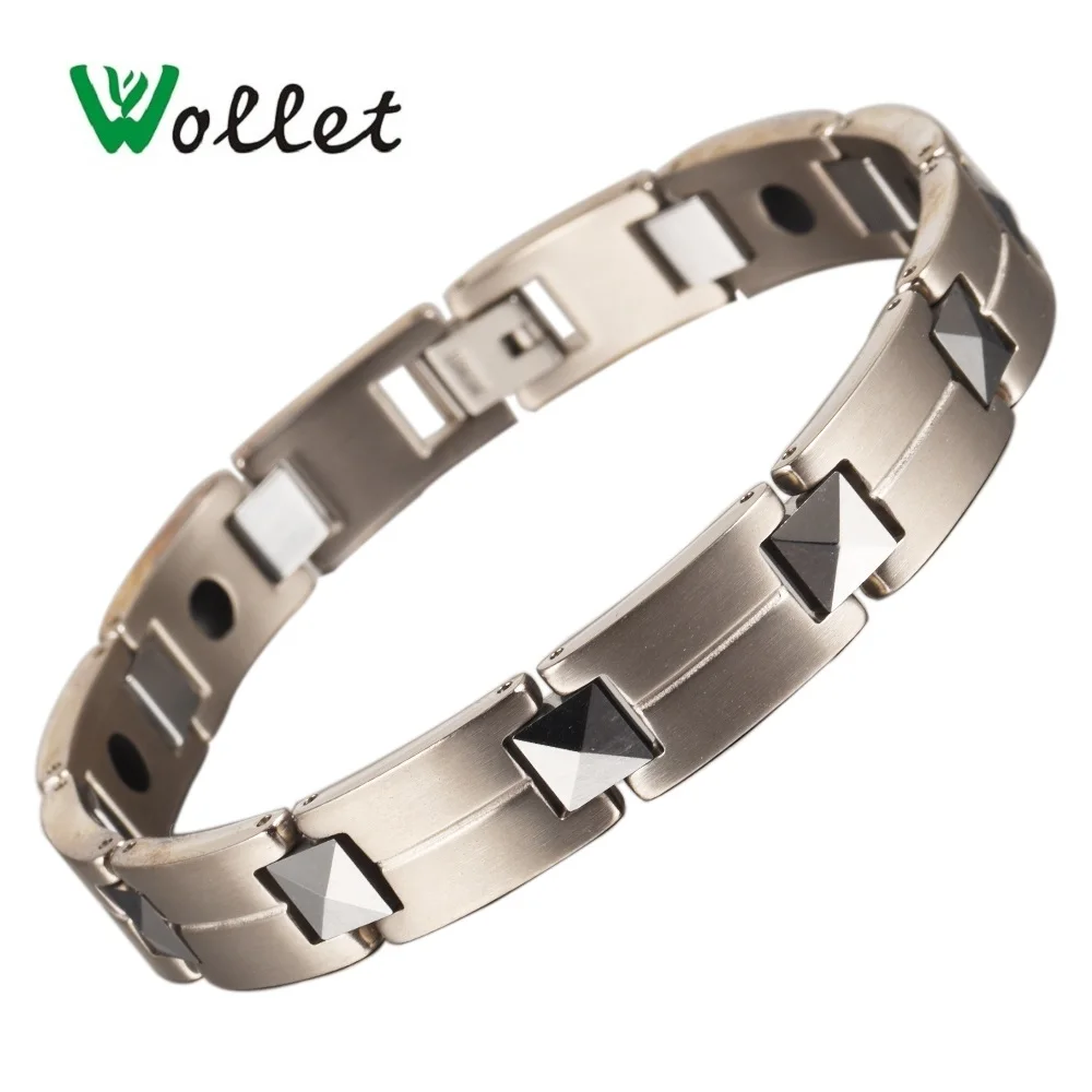 Wollet Jewelry Titanium Bracelet for Men Germanium