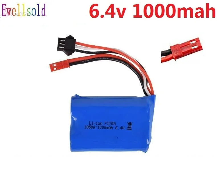 Ewellselling wltoys rc автомобильные запчасти 6 4 В 320 мАч 500 750 800 1000 литий полимерный