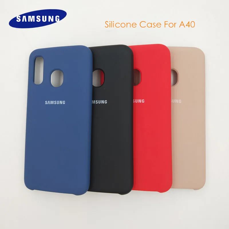 

100% Original Samsung A40 Soft-Touch Silicone Case For Samsung Galaxy SM-A405F A405 A405F Phone Back Cover With Logo 5.7 Inch